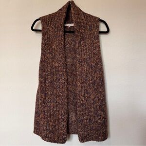 DB established 1962 Brown Knit Women's Open Front Cardigan Sweater Size Small